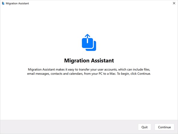 Launch Migration assistant on both computers.